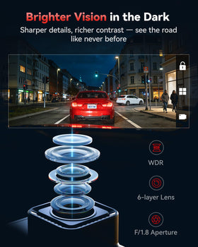 Redtiger F7N-N parking mode providing security when parked in city areas.