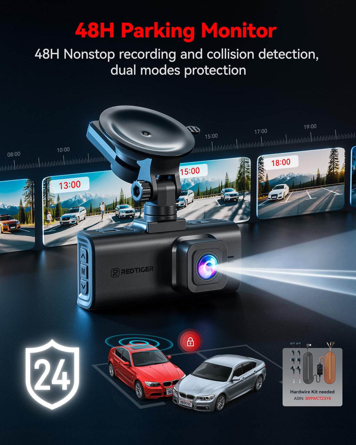 REDTIGER F7N TOUCH loop recording protects important clips automatically