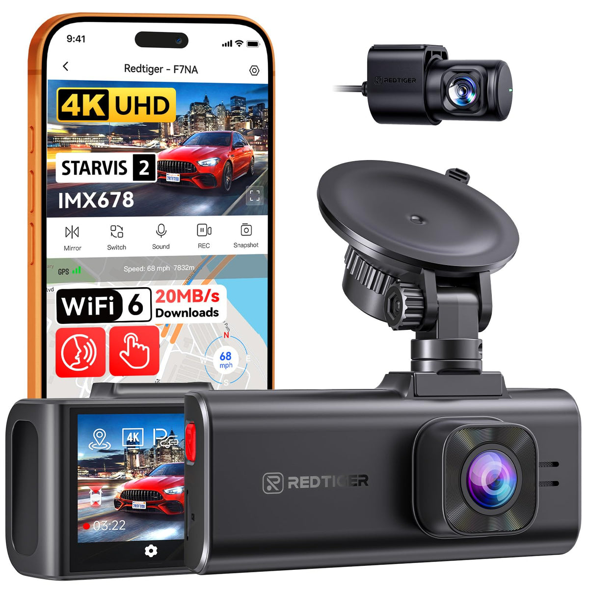 RedTIGER F7NA 4K front camera delivers crystal night-drive detail