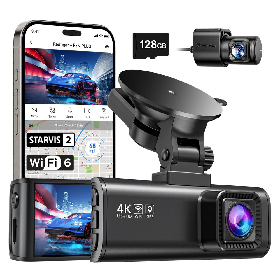 Redtiger F7NP front 4K recording captures crisp road details for clear evidence on the go.