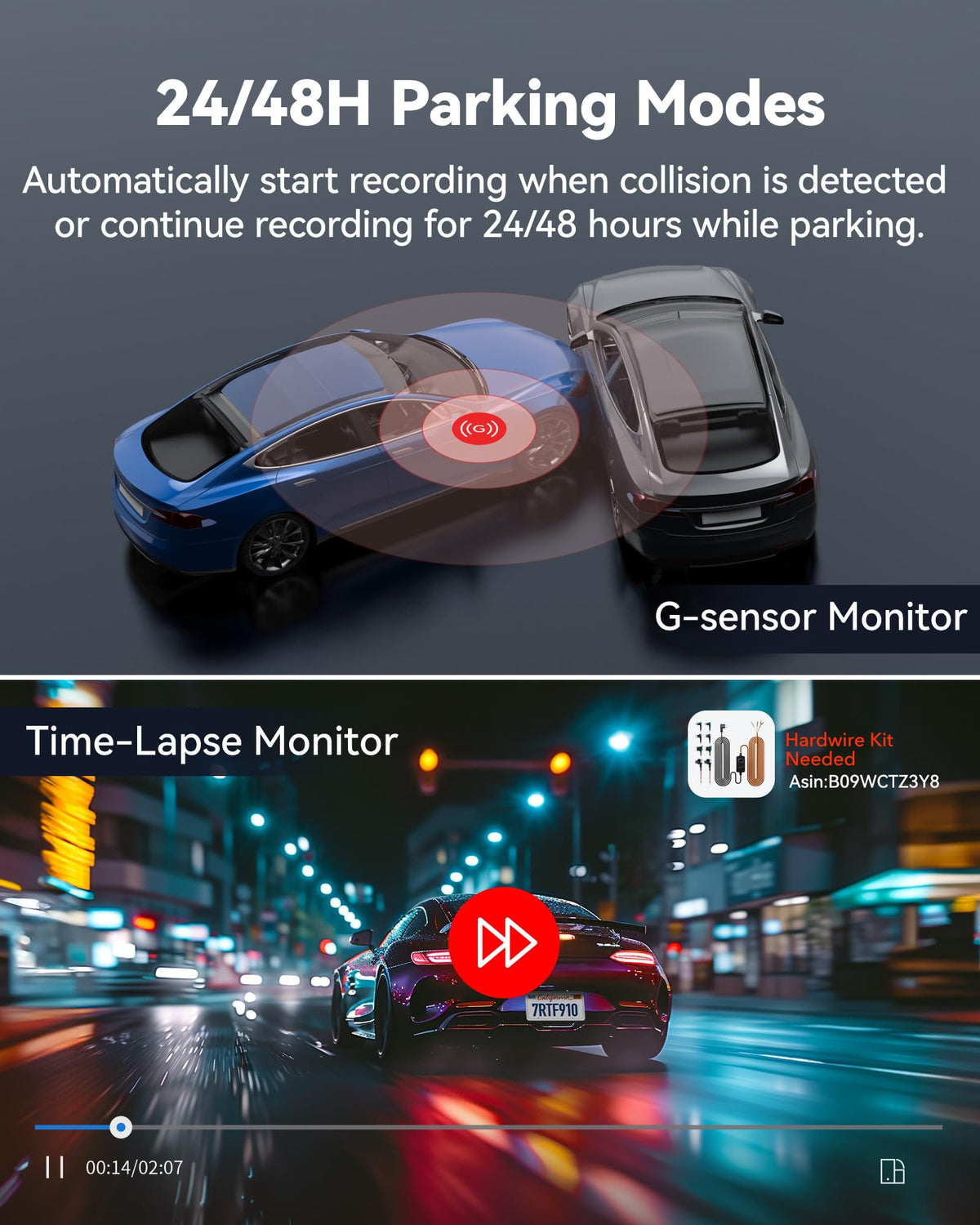 REDTIGER F9 compact design fits behind the mirror for unobtrusive daily driving.