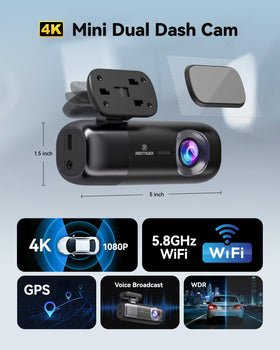 REDTIGER F9 rear camera 1080P records supplementary angles for comprehensive evidence.