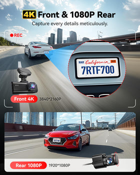 REDTIGER rear camera 1080p wide-angle for clear scenes behind you