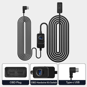 REDTIGER USB‑C plugged into dash cam providing stable parking power