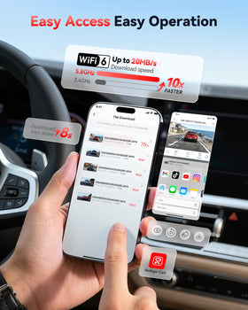 REDTIGER dash cam supports 5.8GHz WiFi for fast clips.