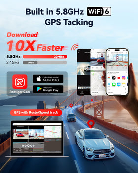REDTIGER 5.8GHz WiFi and app enable quick video access.