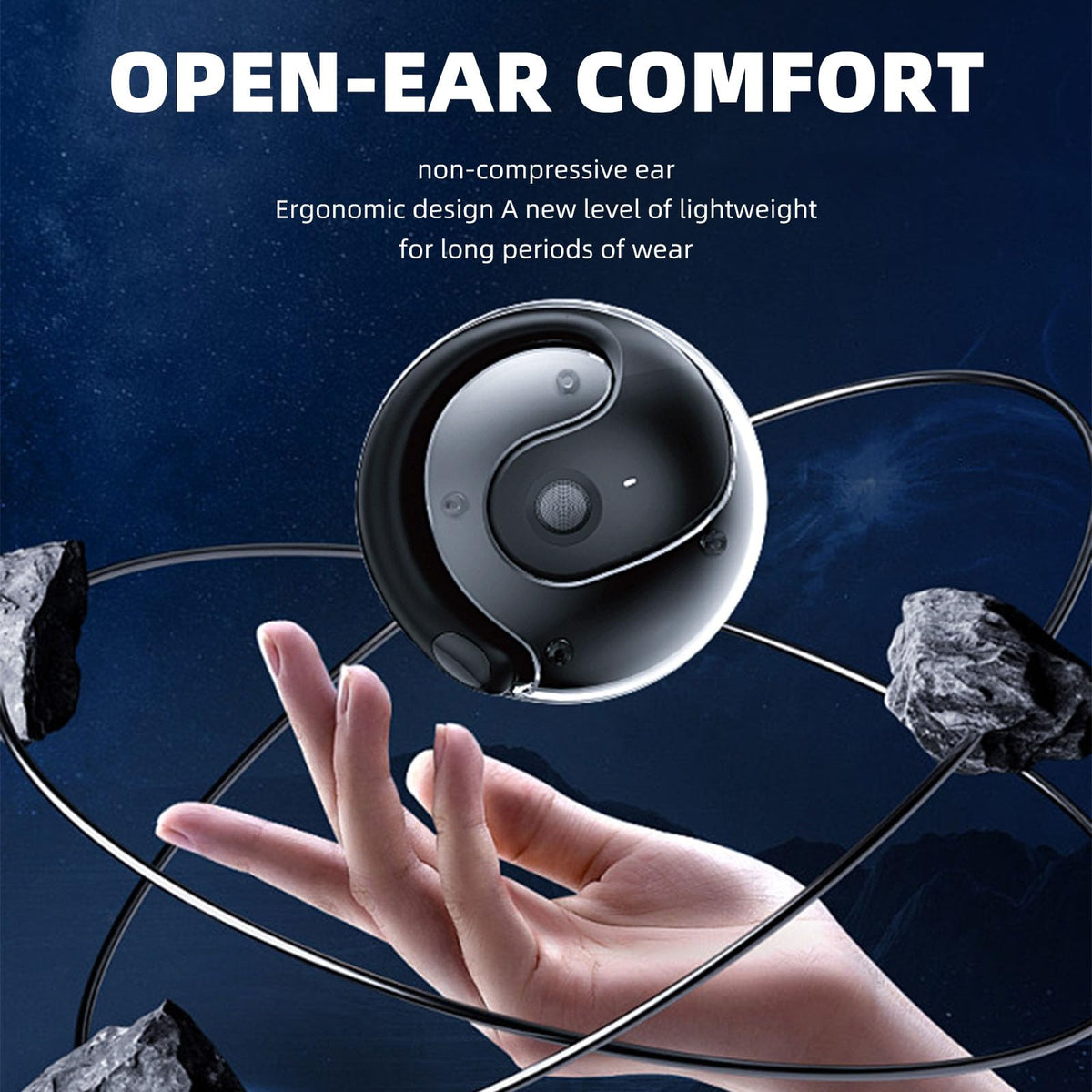 Reegus IPX5 waterproof earbuds withstand sweat and rain during outdoor runs.