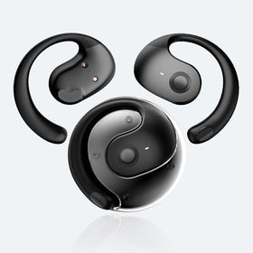 Reegus open-ear earbuds with ergonomic fit for all-day comfort during workouts.
