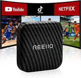 REEIIO front view plugged into headunit showing neat wireless setup