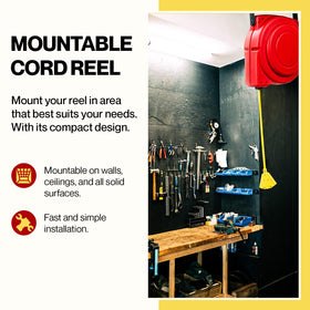 ReelWorks circuit breaker protects reel and operator during use.