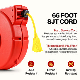 ReelWorks 36-inch lead-in cord ready for quick setup and reduced strain.