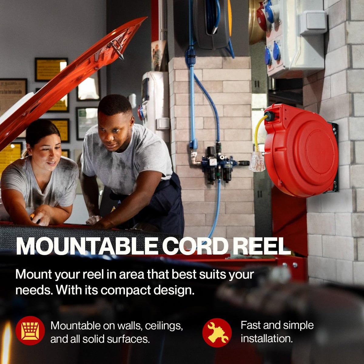 ReelWorks ultra-flexible SJTOW cable handles rugged indoor/outdoor use.