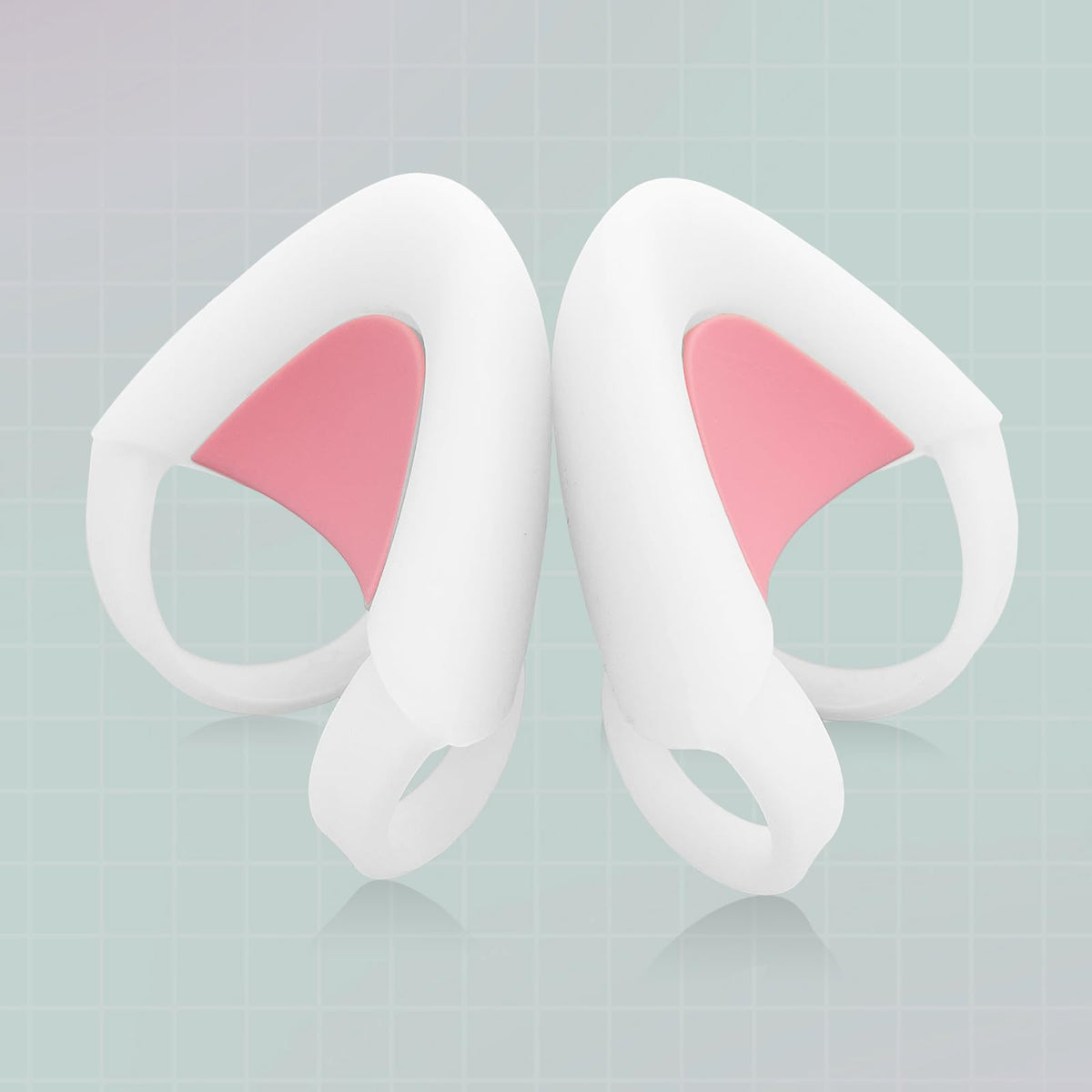 REEYEAR front view of pink cat ears showing playful headset decoration benefit