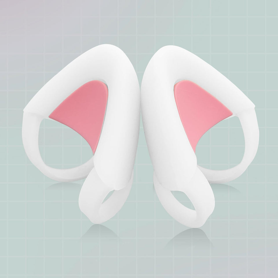 REEYEAR front view of pink cat ears showing playful headset decoration benefit