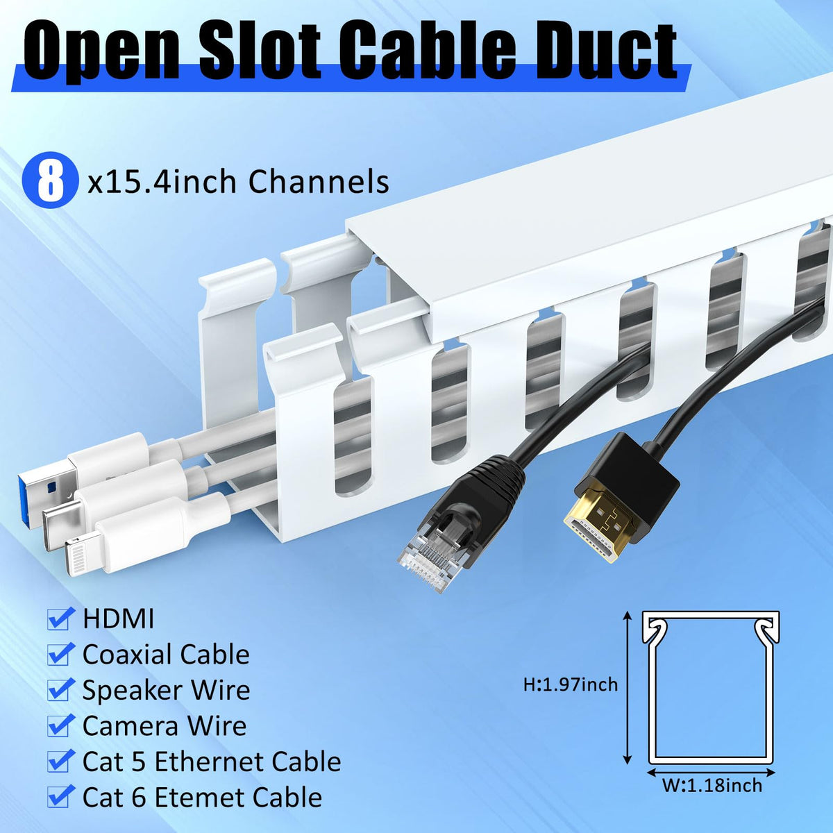 REFLYING close-up of cable entry openings showing easy routing options