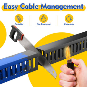 REFLYING cable management solution for TV and computer desks reduces clutter.