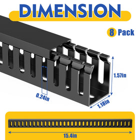 REFLYING eight-section cable raceway kit supports 15.4in channels under desks.