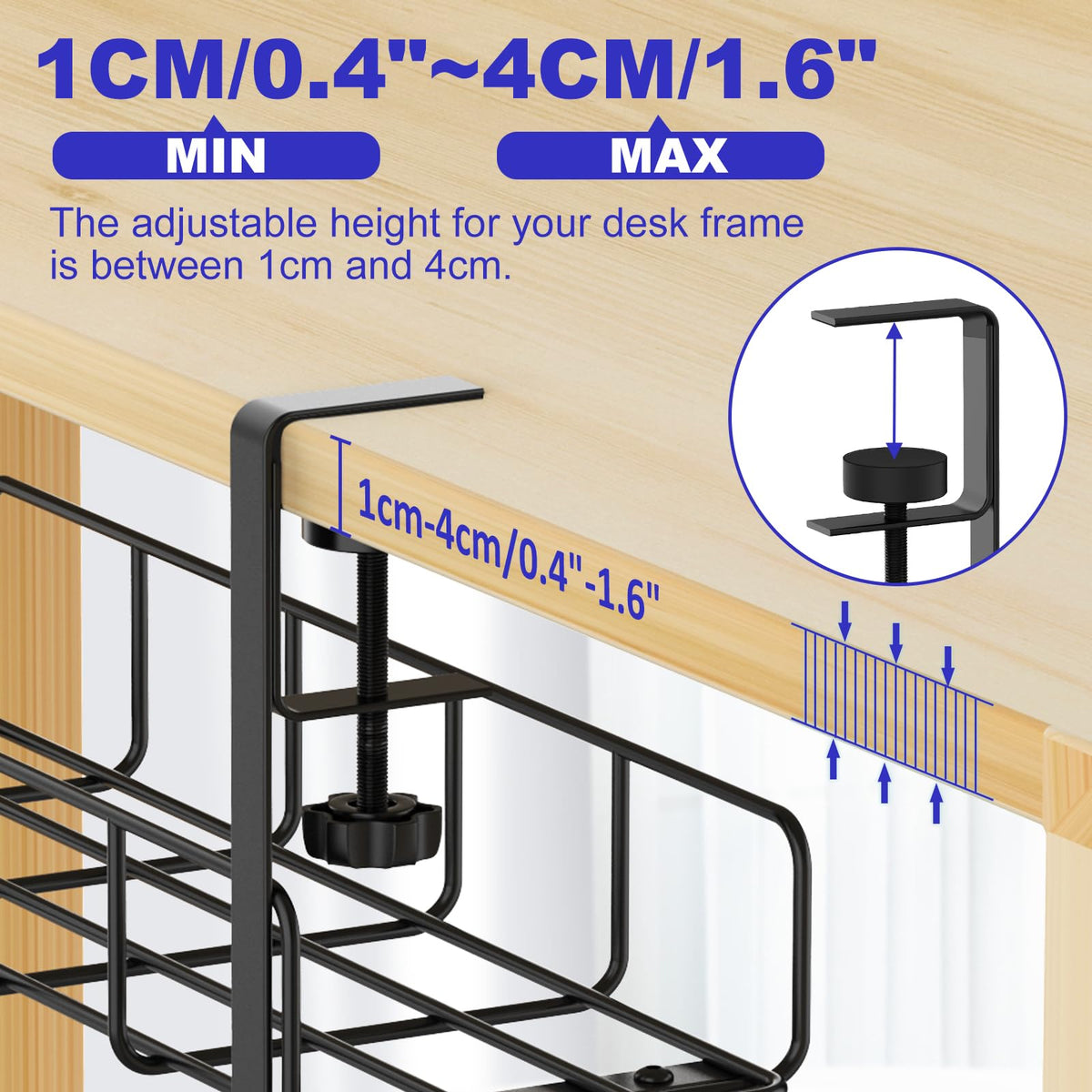 REFLYING powder-coated steel tray offers durable cable storage