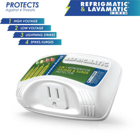 Refrigmatic close-up LED indicators showing status lights for quick diagnostics