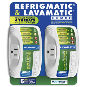 Refrigmatic front panel showing controls and brand protecting refrigerator