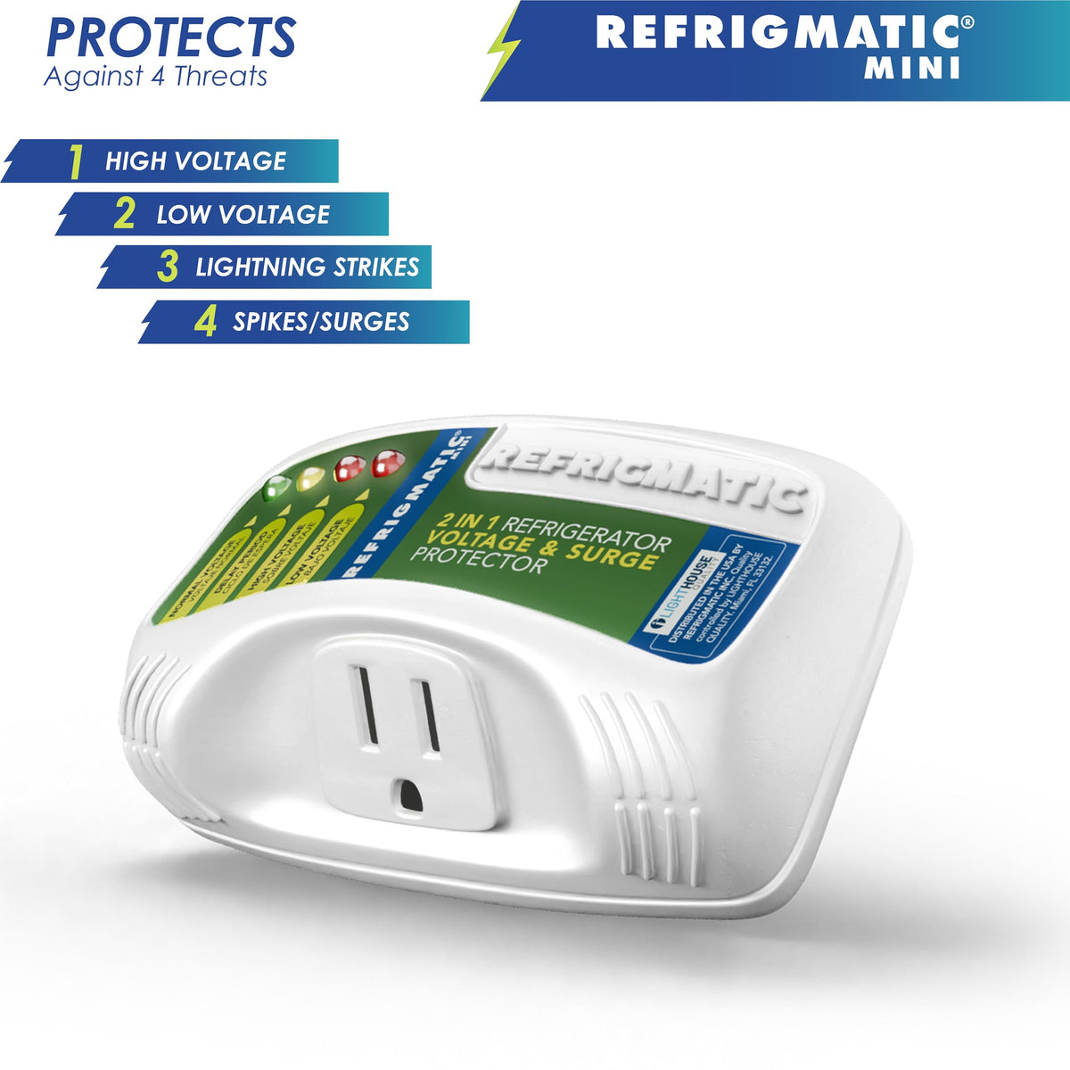 Refrigmatic angled outlet detail enabling fridge to sit closer to wall