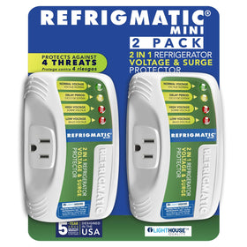 Refrigmatic WS-36300 front view showing compact protector and benefits