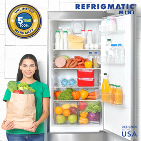 Refrigmatic in kitchen protecting refrigerator and reducing repair risk