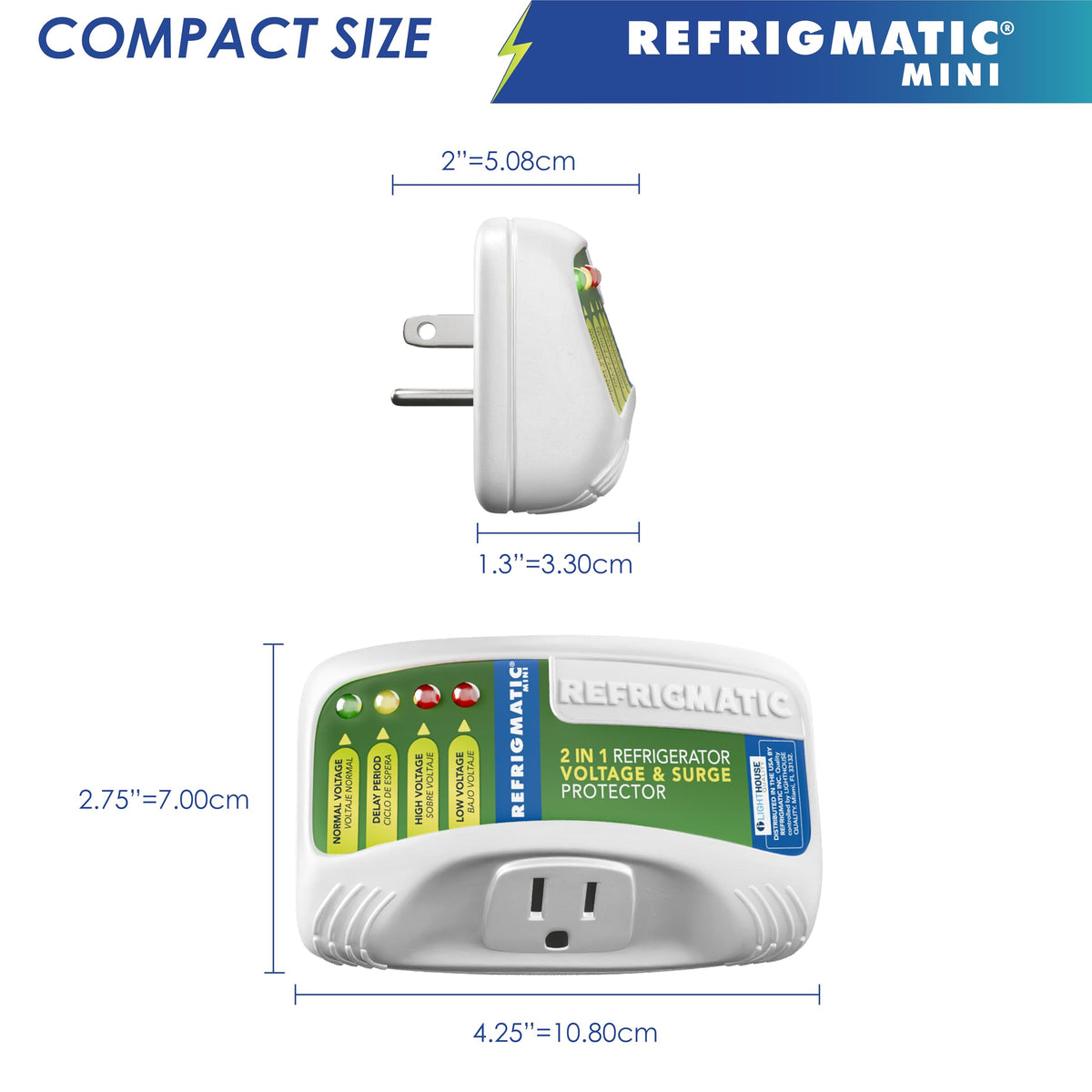 Refrigmatic side vent and plug detail illustrating heat dispersion and safety