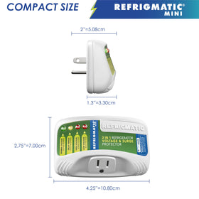 Refrigmatic side vent and plug detail illustrating heat dispersion and safety