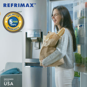 Refrimax held in hand to show compact size and convenient scale