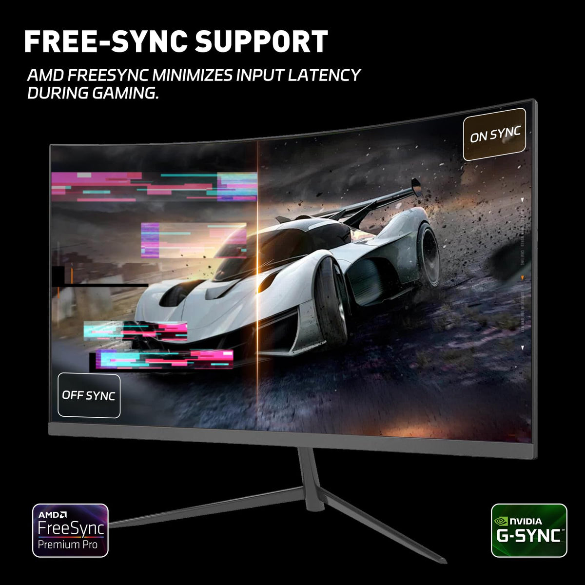 ReHisk 1800R curved screen demonstrates deep immersion at 24 inches