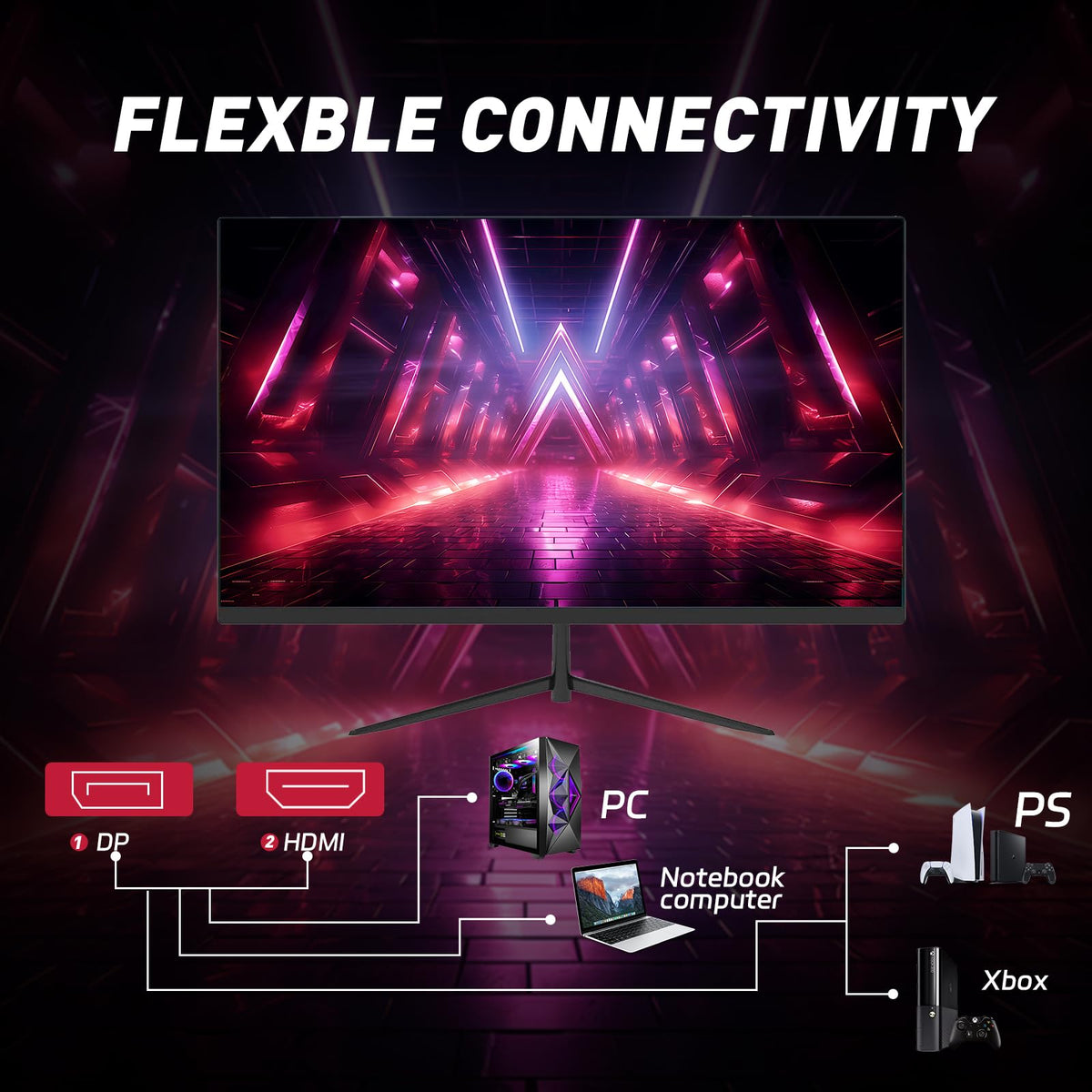ReHisk 180Hz refresh delivers smooth motion for fast-paced gaming