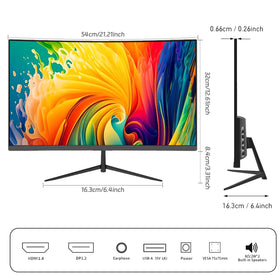 ReHisk ports and VESA compatibility enable flexible mounting and connections