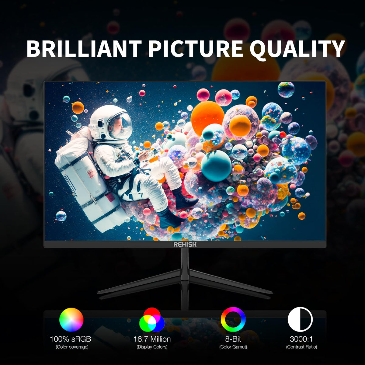 ReHisk monitor with HDMI and VGA simplifies device connections for quick setup