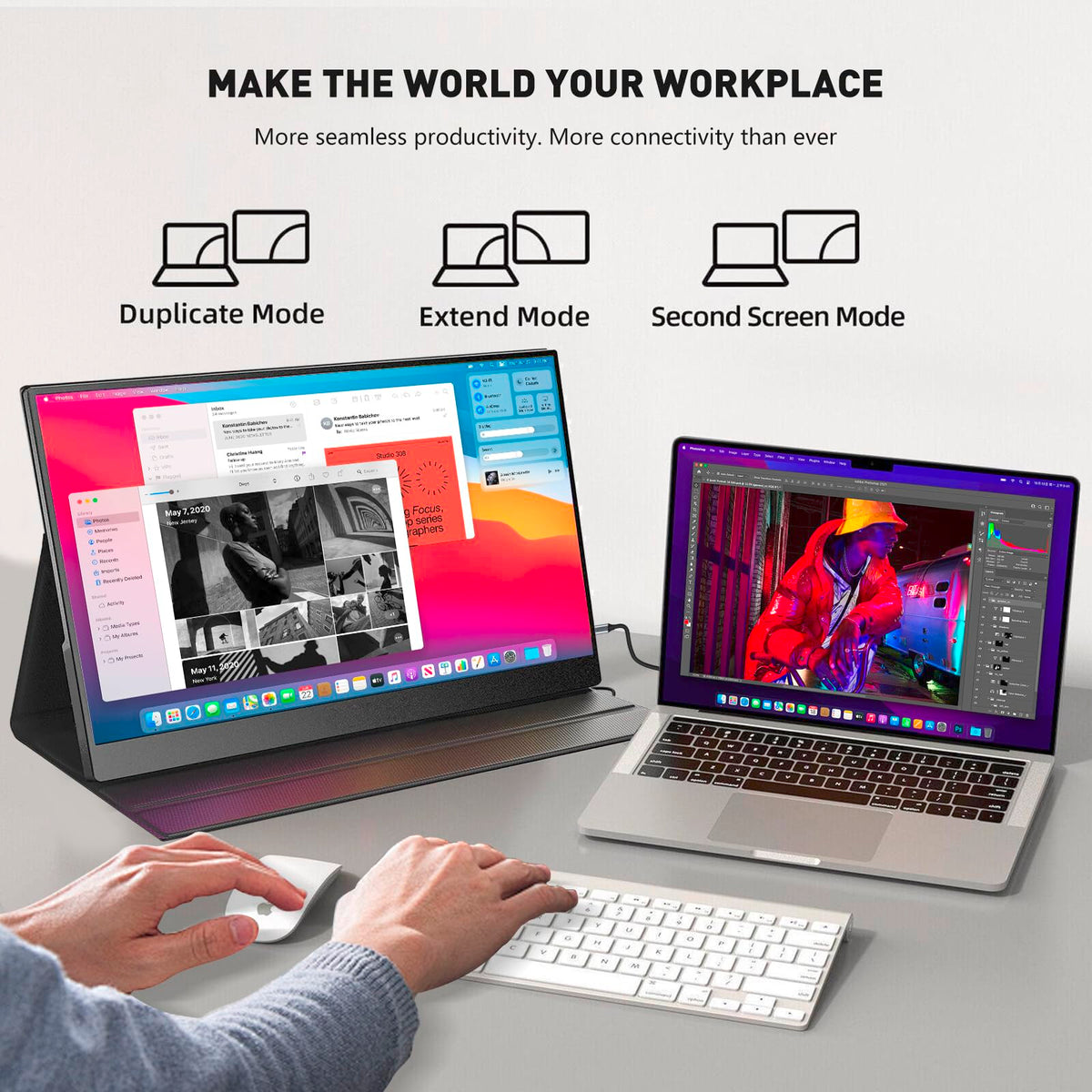 ReHisk built-in dual speakers in use, clear sound for calls benefit