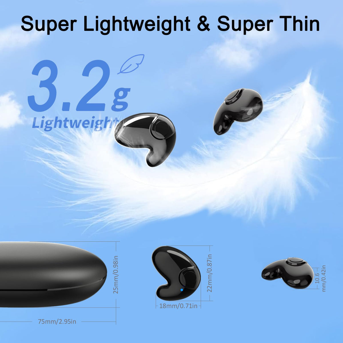 Rehoria Bluetooth 5.3 earphones offer quick pairing and stable connection