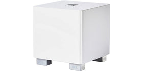 REL Acoustics T/5x compact sealed subwoofer with down-firing 8-inch driver for tight bass.