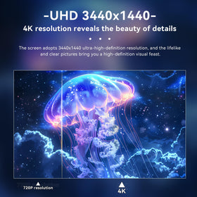 Reletech 120% sRGB with strong contrast for vibrant visuals and depth
