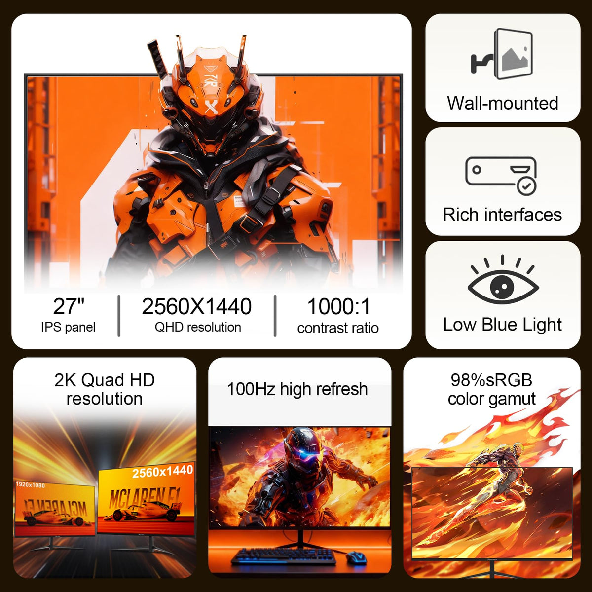 Reletech frameless design supports seamless multi monitor setups
