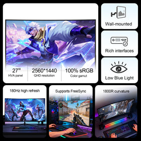 Reletech G27X next to keyboard showing 27-inch scale and ergonomic fit benefit