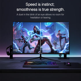Reletech G27X side profile highlighting 1800R curve and reduced eye strain