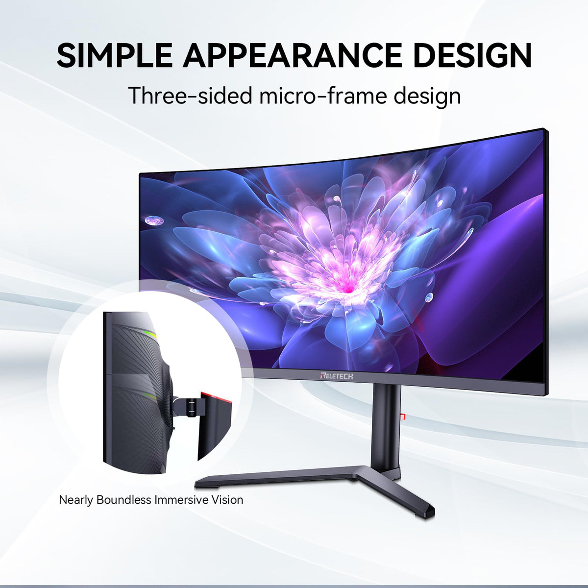 Reletech LED backlight with slim bezel for a modern look and brightness