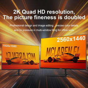 Reletech QHD IPS colors provide vivid detail for spreadsheets and media