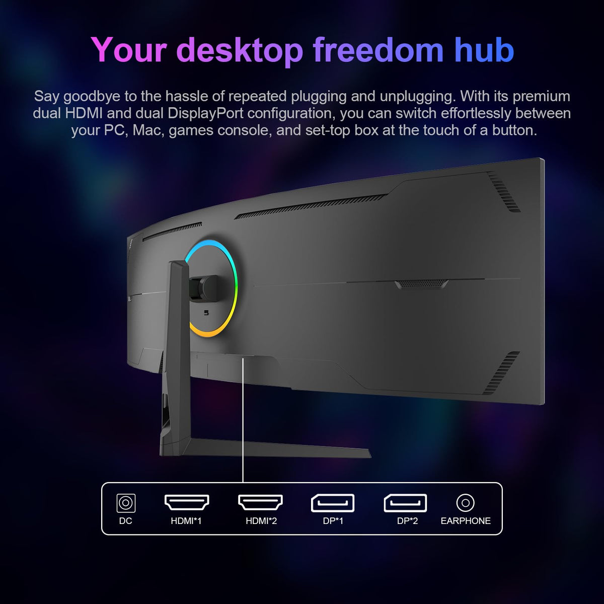 Reletech Raptor multiple ports offer versatile connectivity for peripherals.
