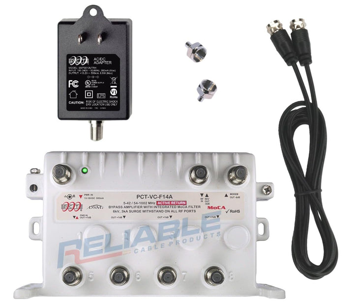Reliable Cable front panel view showing ports and durable housing, ensures reliable multiroom distribution