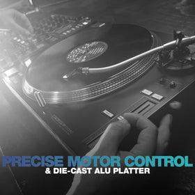 Reloop RP-7000 MK2 direct-drive motor enables smooth torque-controlled spins