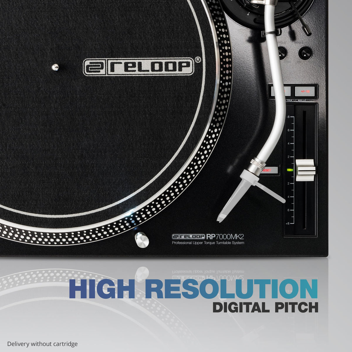 Reloop RP-7000 MK2 tone arm with adjustable VTA for precise tracking