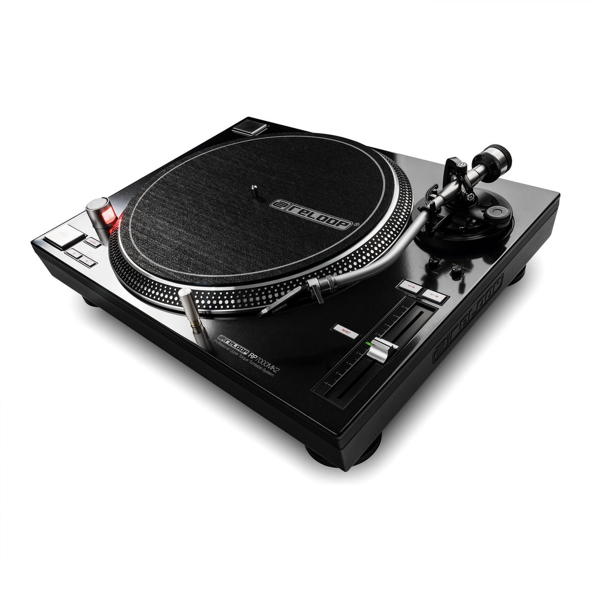 Reloop RP-7000 MK2 top view highlights sturdy build for professional club use