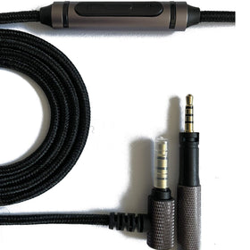 renensin cable coiled next to headphone case showing compact storage convenience