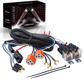 RENMAII-LIGHT H4 relay harness installation on a Toyota Tacoma for reliable headlights.